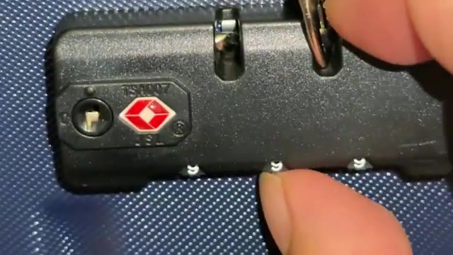 Testing the new combination on the luggage lock